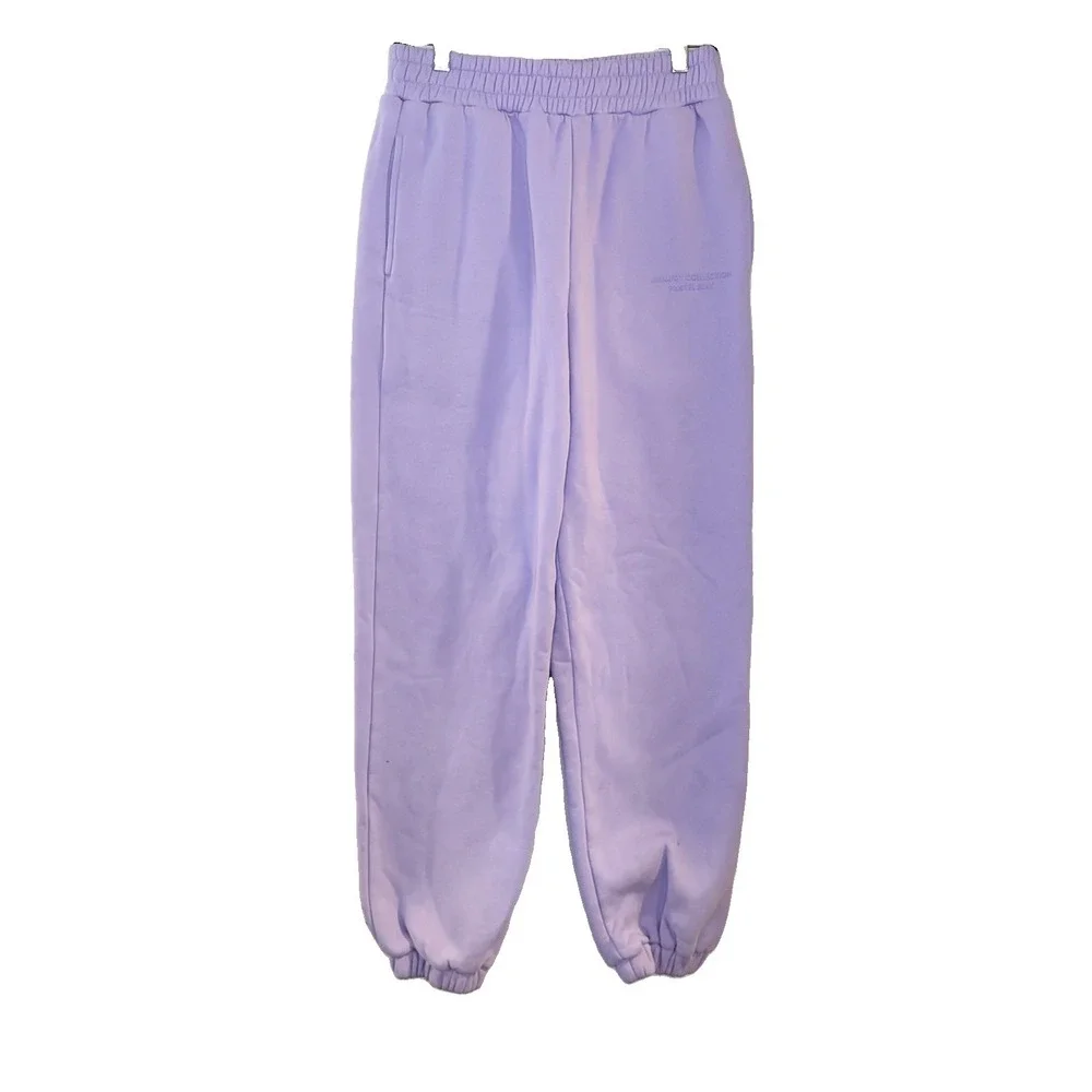 Comfrt Comfort‎ Collection Pastel Edit Purple Fleece Jogger Pants Pockets M